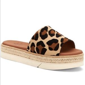 Shayna Leopard Print Espadrille Platform Slide